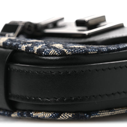 Oblique Smooth Calfskin Nano Pouch Beige Black