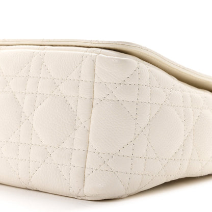 Supple Calfskin Cannage Medium Caro Bag Ivory