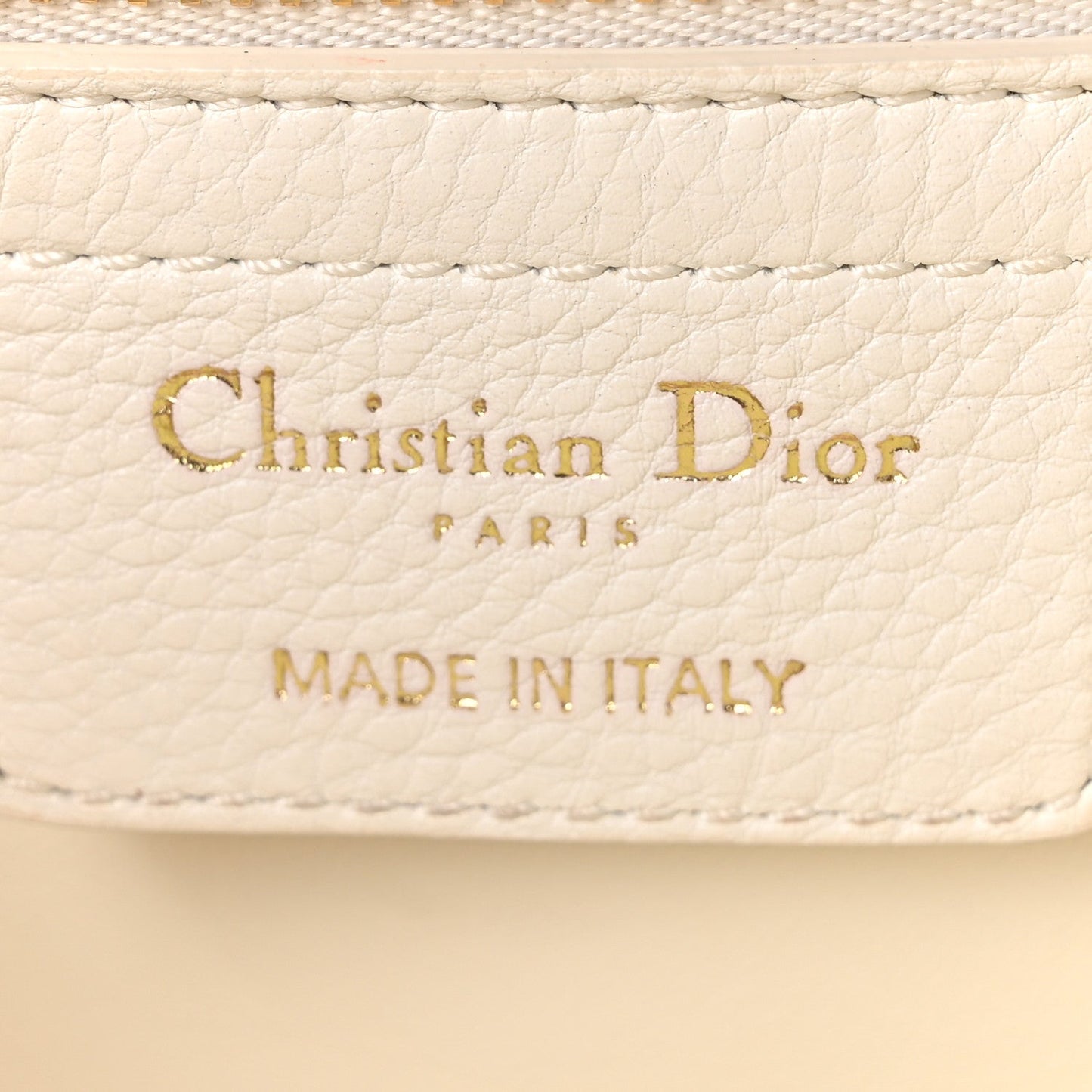 Grained Calfskin Cannage Large Caro Bag Latte