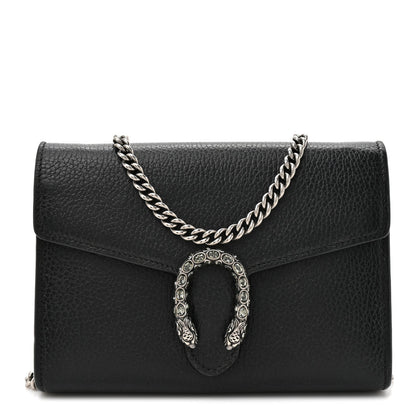 Calfskin Mini Dionysus Chain Wallet Black
