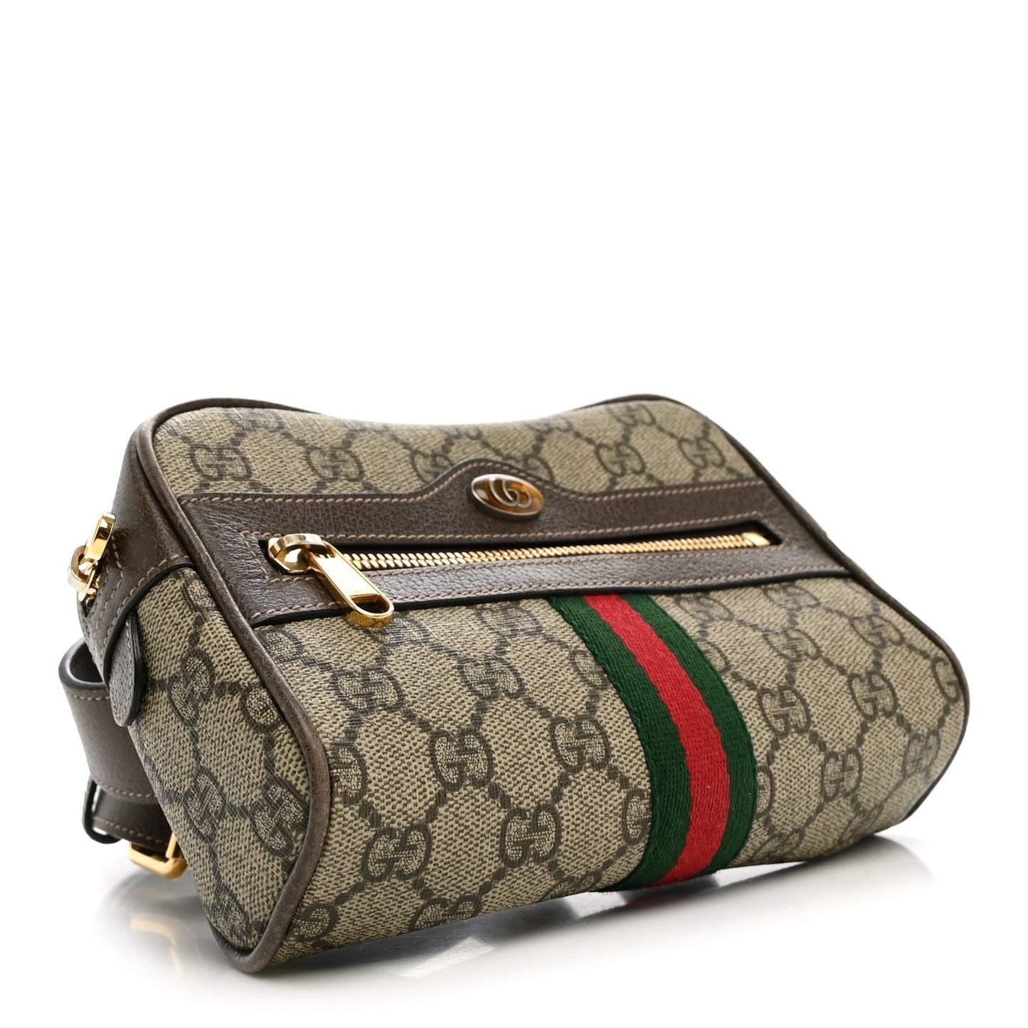 GG Supreme Monogram Web Small Ophidia Belt Bag 85 34 75 30 Dark Brown