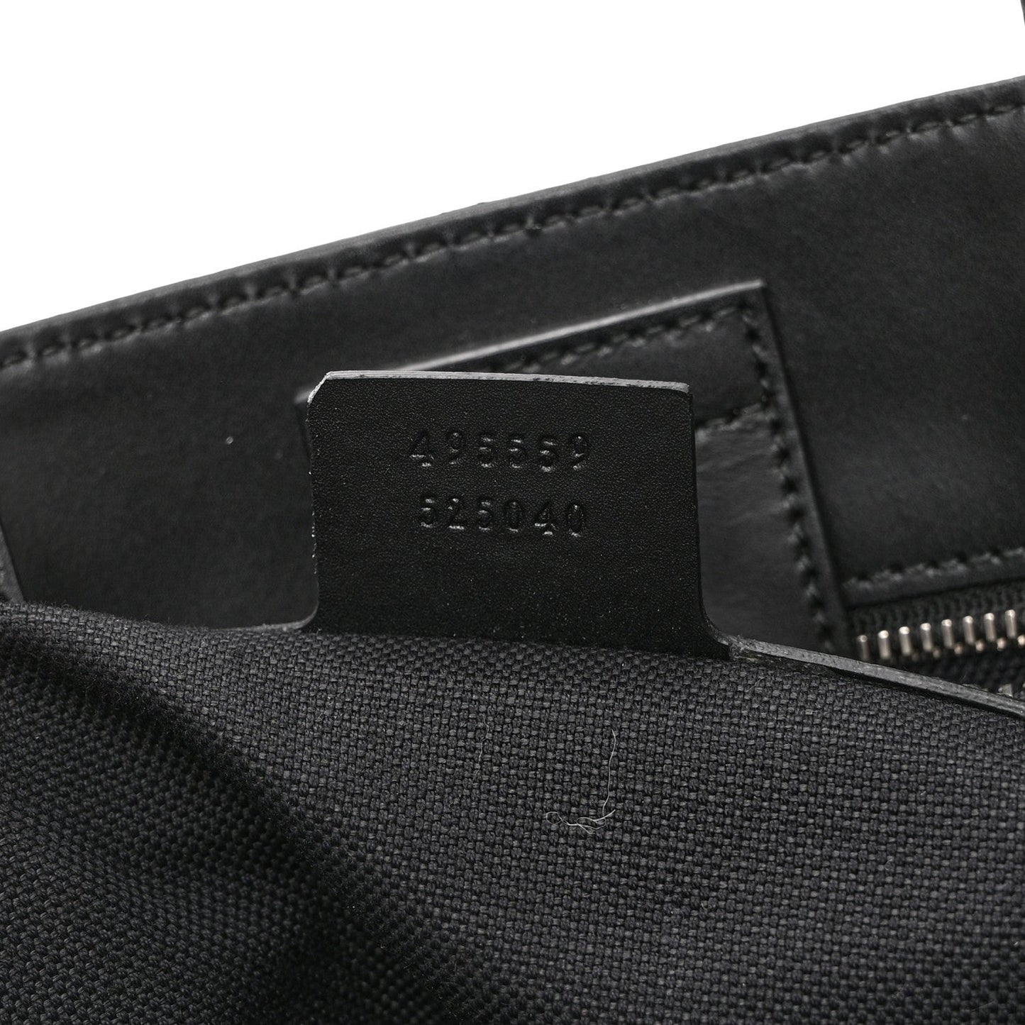 GG Supreme Monogram Tigers Web Vertical Tote Black Multicolor