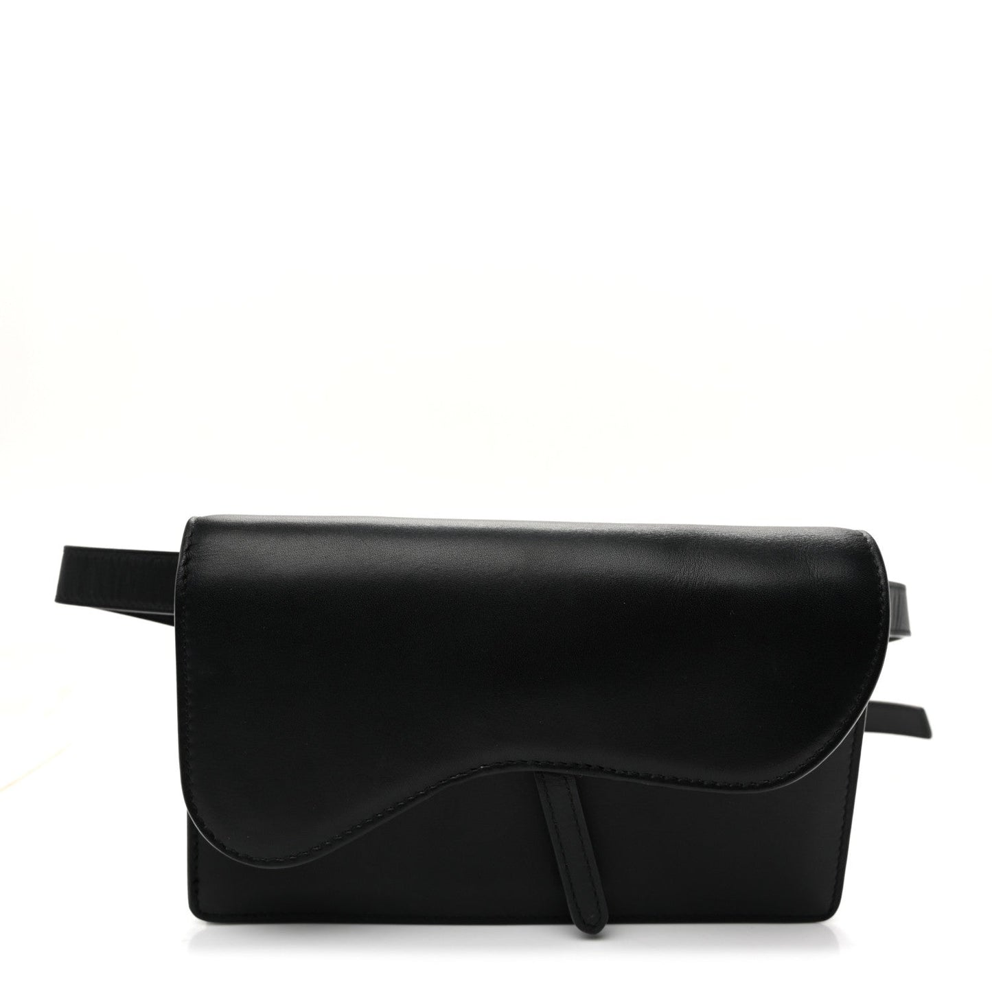 Calfskin Saddle Belt Bag Black