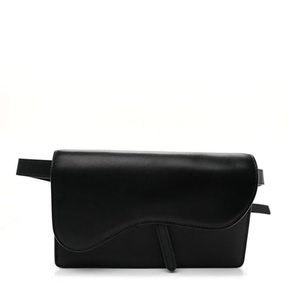 Calfskin Saddle Belt Bag Black