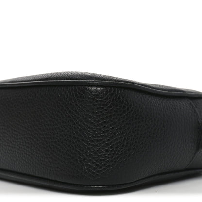 Pebbled Calfskin Small Soho Disco Bag Black