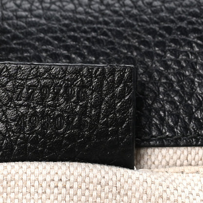 Calfskin Small GG Marmont Top Handle Bag Black