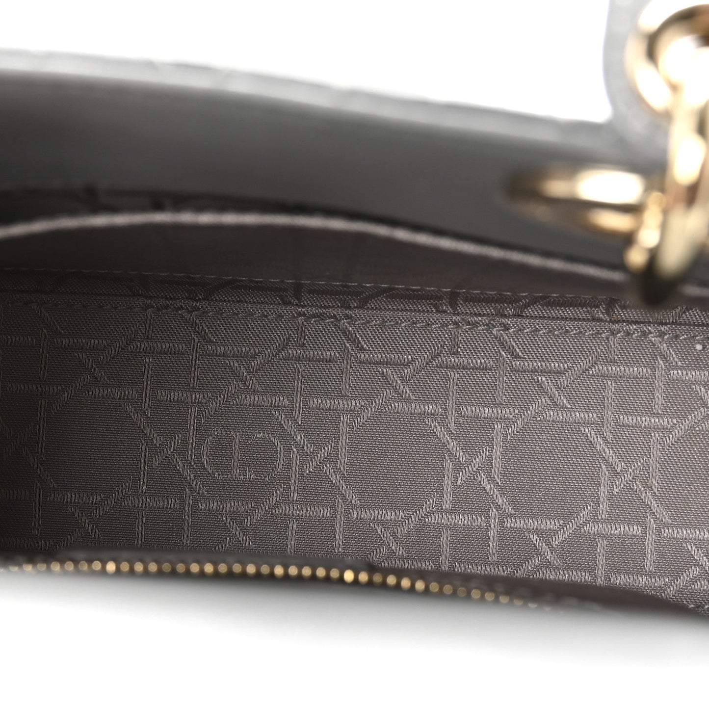 Lambskin Cannage Small My Lucky Badges My Lady Dior Grey