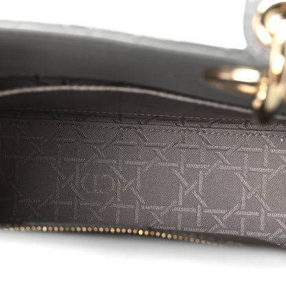 Lambskin Cannage Small My Lucky Badges My Lady Dior Grey