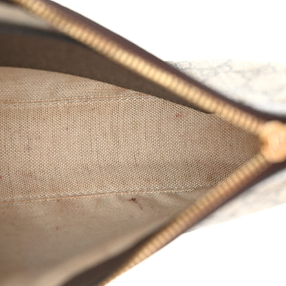 GG Supreme Monogram Textured Dollar Calfskin Web Small Ophidia GG Handbag Beige Ebony New Acero