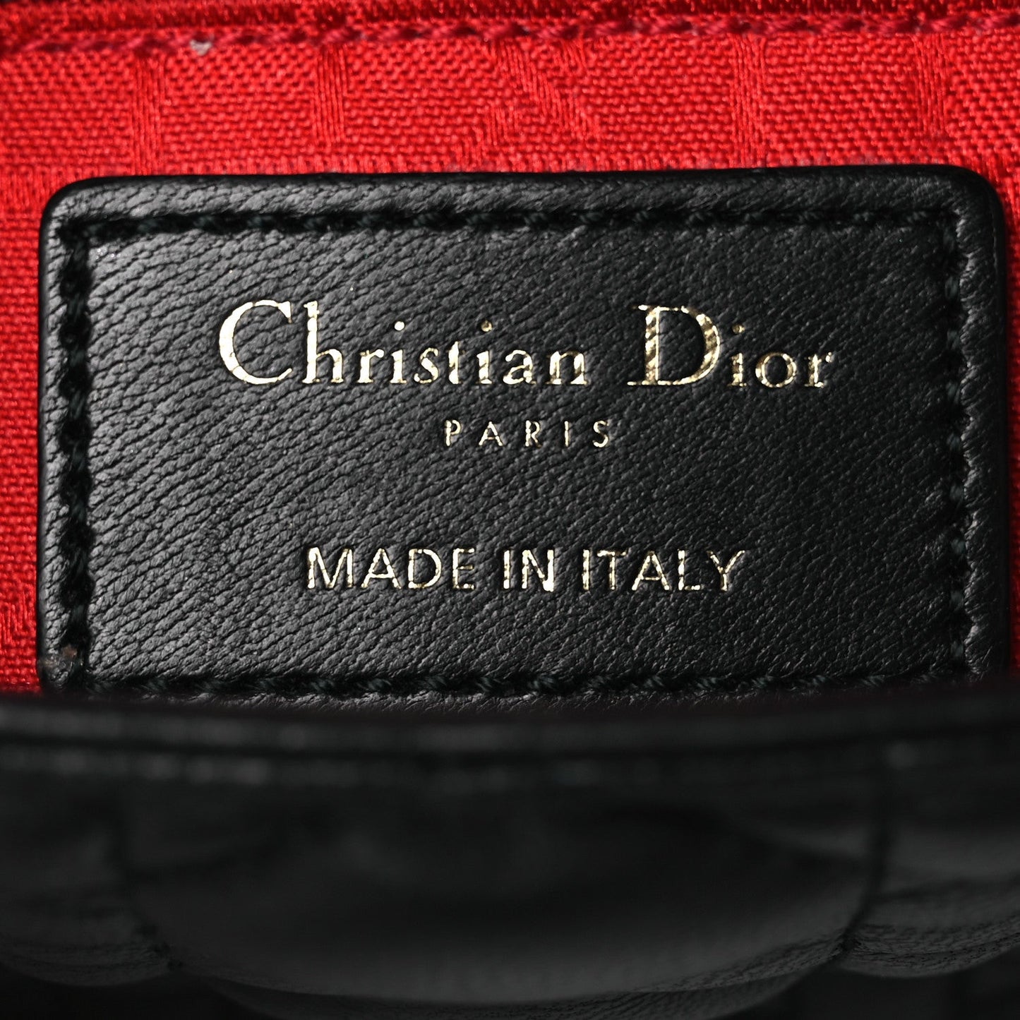 Lambskin Cannage Mini Lady Dior Black