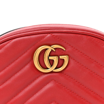 Calfskin Matelasse GG Marmont Belt Bag 85 34 Hibiscus Red