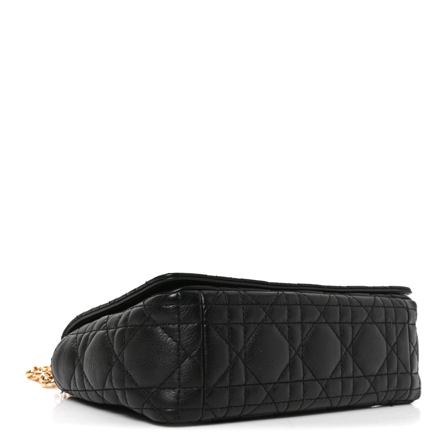 Calfskin Cannage Small Caro Bag Black