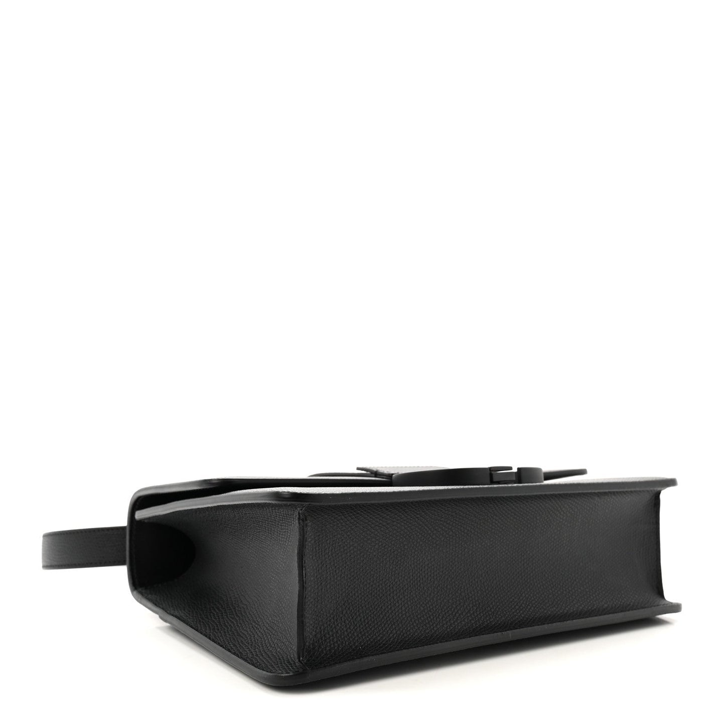 Ultra Matte Grained Calfskin 30 Montaigne Flap Bag Black