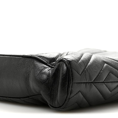 Vintage Calfskin Matelasse Medium GG Marmont Slim Tote Black