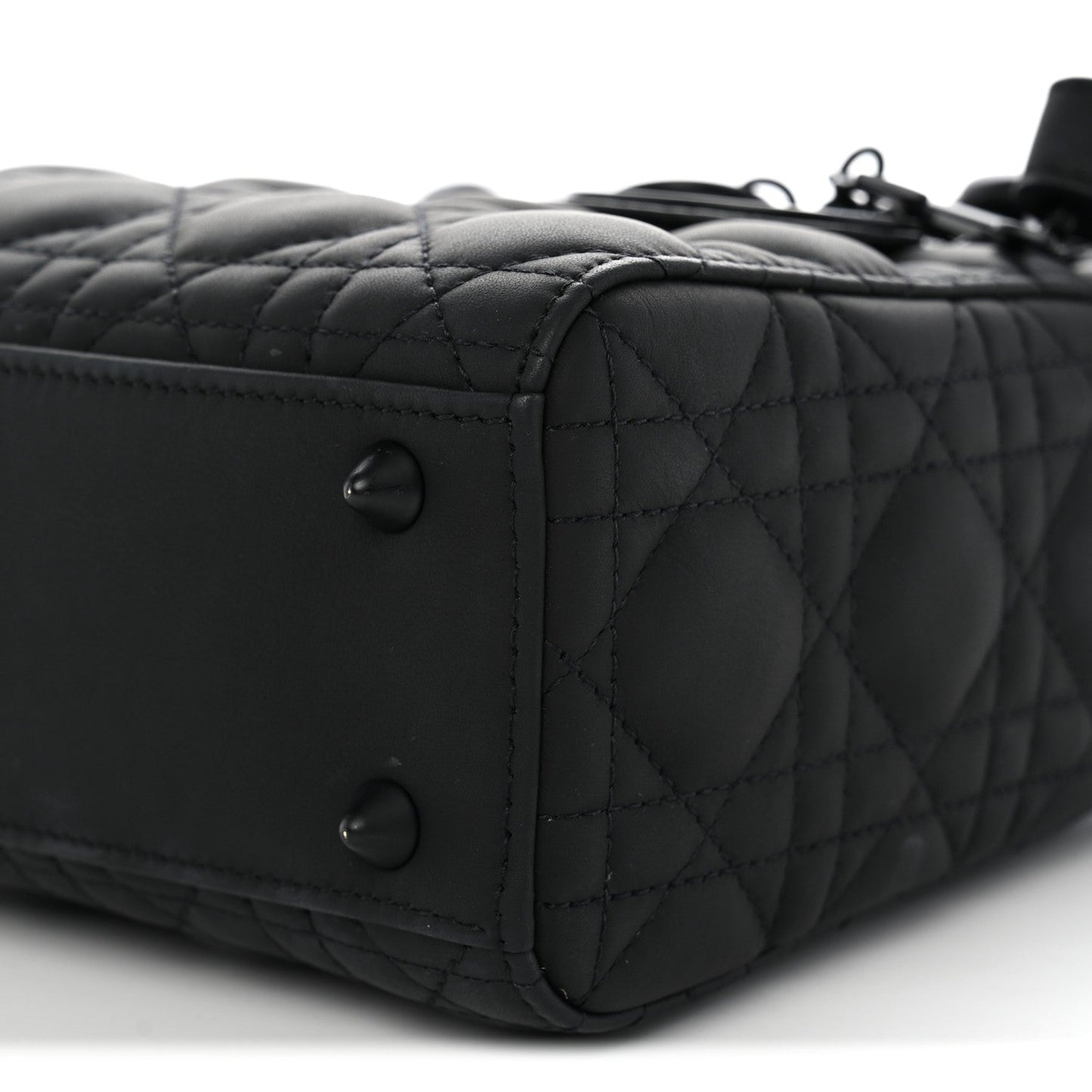 Ultra Matte Calfskin Cannage Small My ABCDior Lady Dior Black