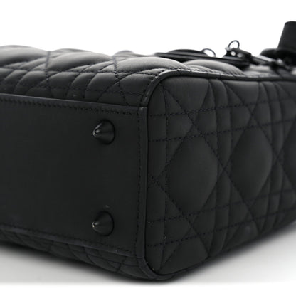 Ultra Matte Calfskin Cannage Small My ABCDior Lady Dior Black