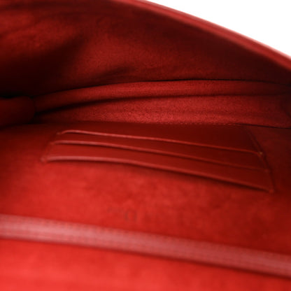 Calfskin Studded Diorama Flap Bag Red