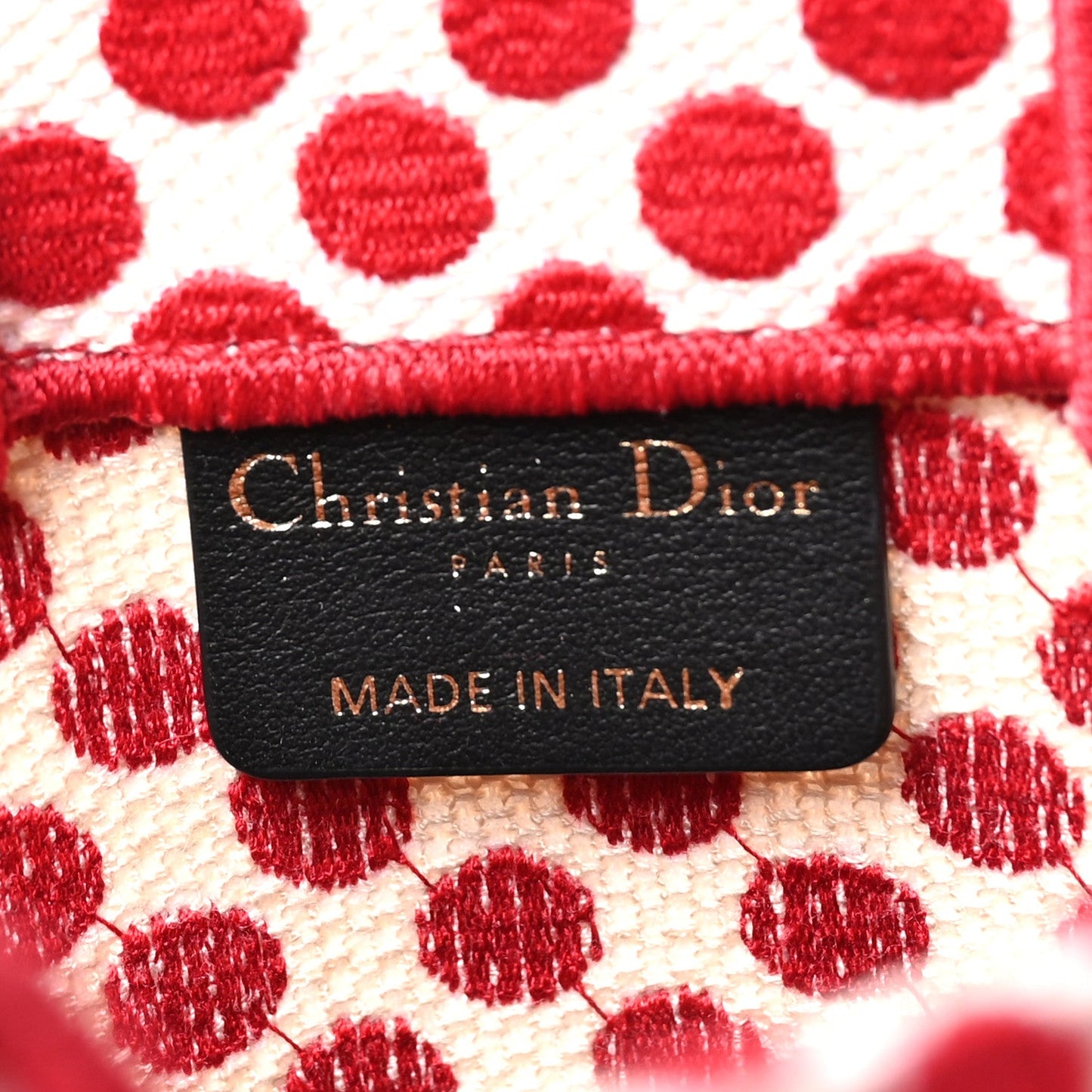 Canvas DiorAmour Dots Vertical Book Tote Red