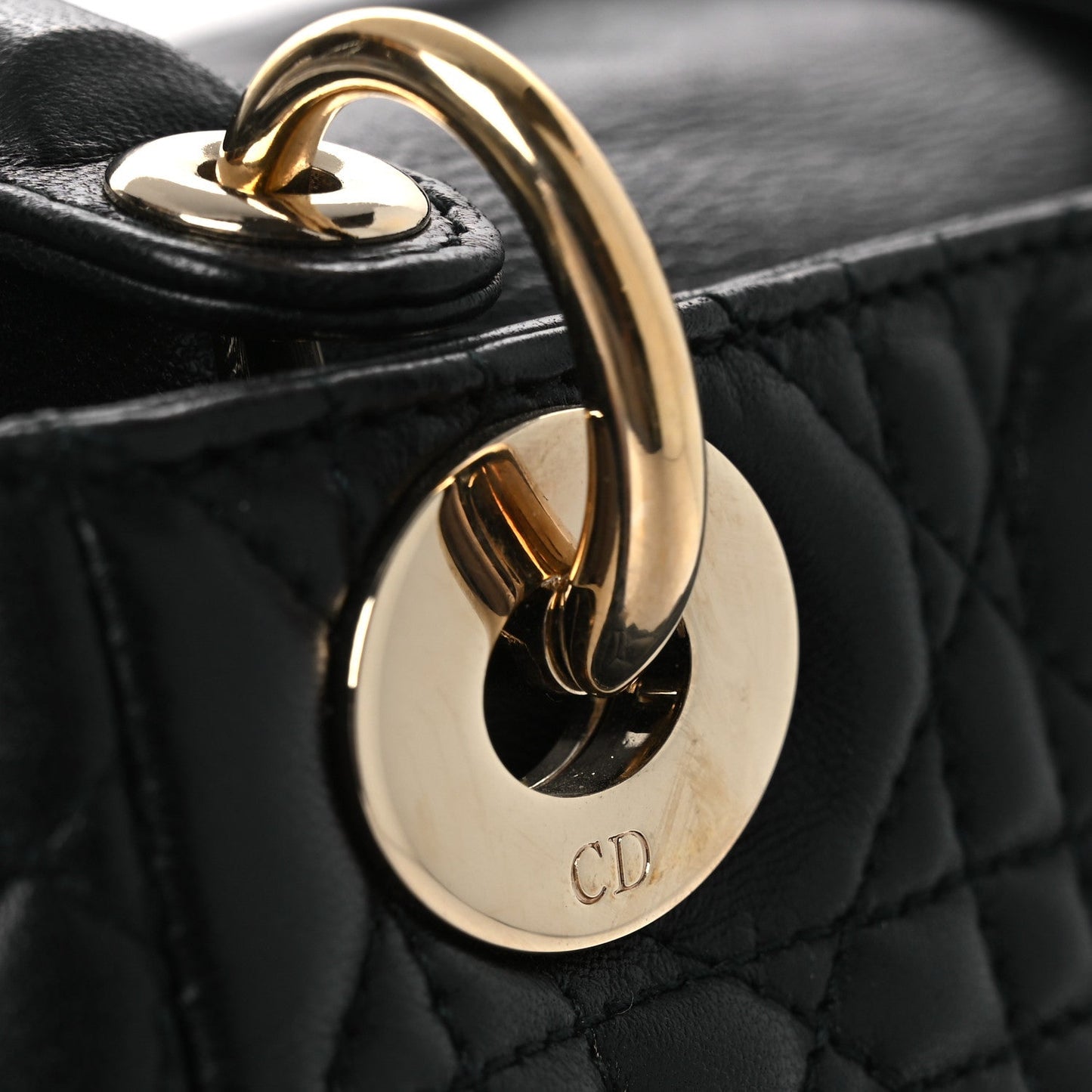 Lambskin Cannage Mini Lady Dior Black