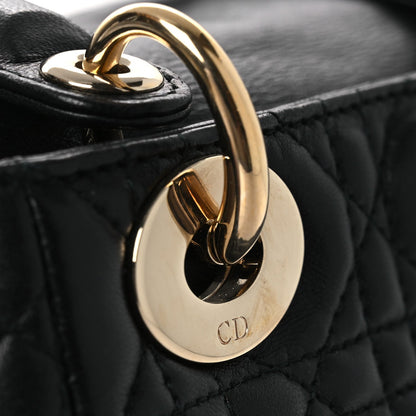 Lambskin Cannage Mini Lady Dior Black