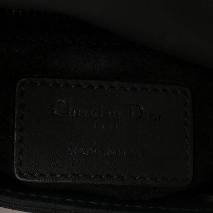 Ultra Matte Calfskin Cannage Mini Lady Dior Black