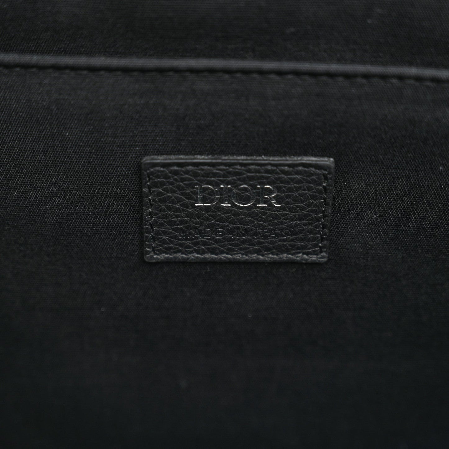 Grained Calfskin Oblique Jacquard Safari Tote  Black