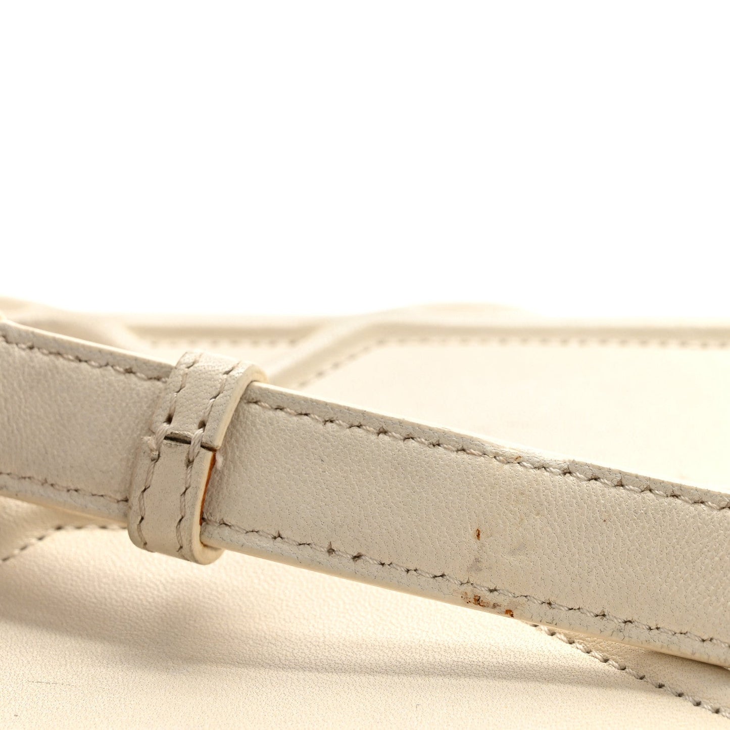 Lambskin Sequin Medium Diorama Flap Bag White