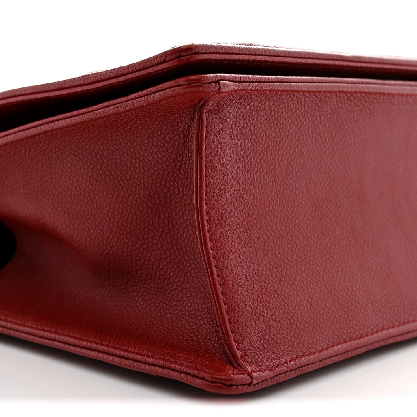 Grained Calfskin Medium Diorama Flap Bag Red