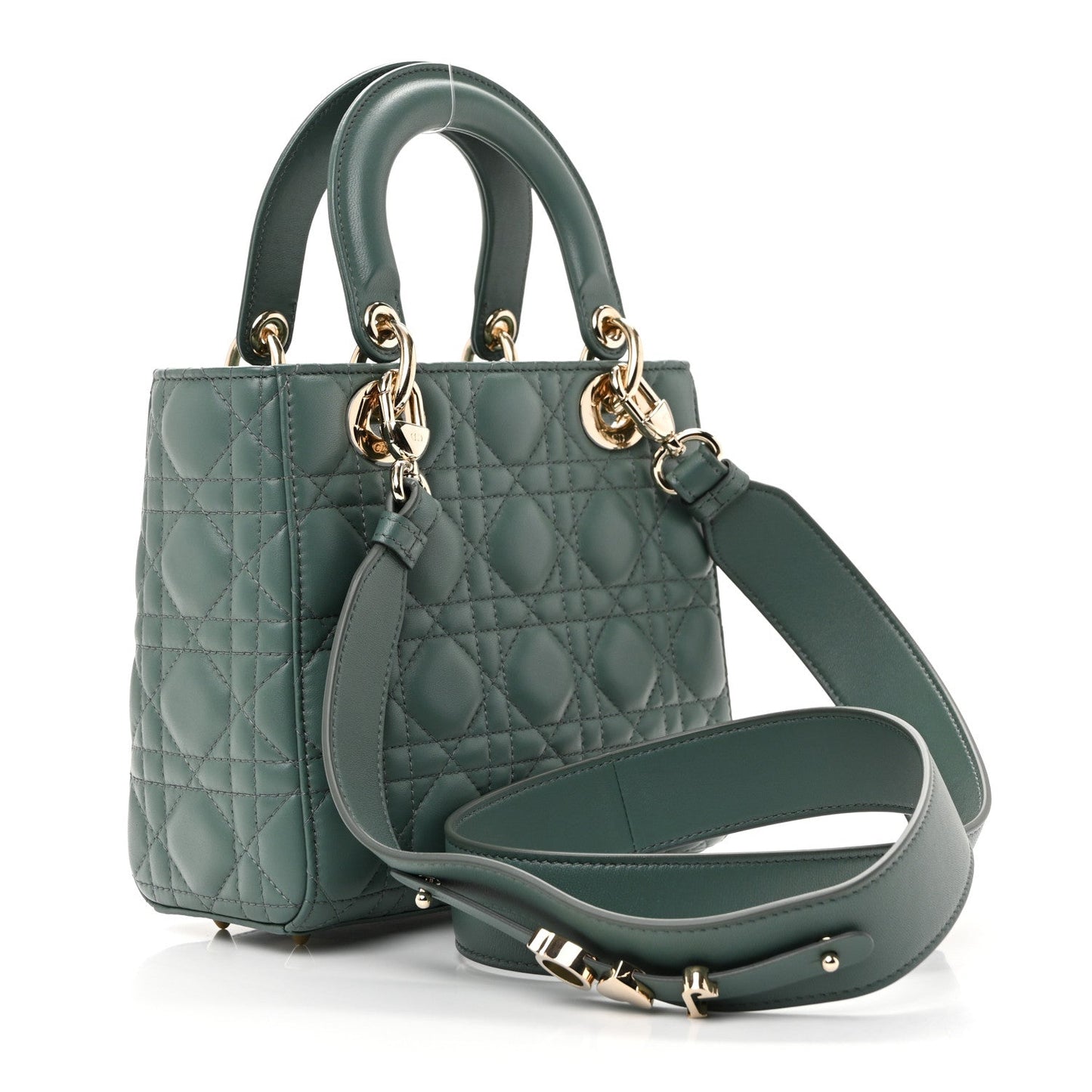 Lambskin Cannage Small My ABCDior Lady Dior Army Green