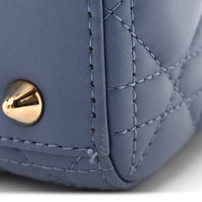 Lambskin Cannage Small My ABCDior Lady Dior Denim Blue