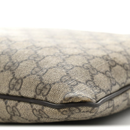 GG Supreme Monogram Medium Flat Messenger Bag Dark Brown