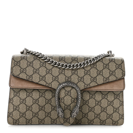GG Supreme Monogram Small Dionysus Shoulder Bag Taupe
