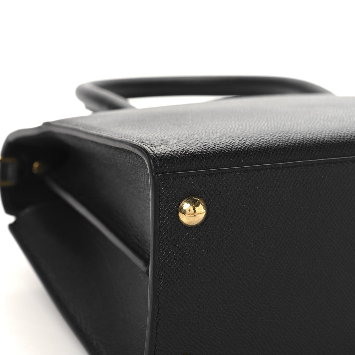 Grained Calfskin Medium St. Honore Tote Black