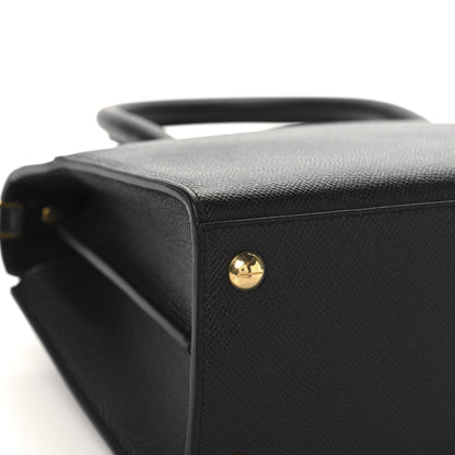 Grained Calfskin Medium St. Honore Tote Black