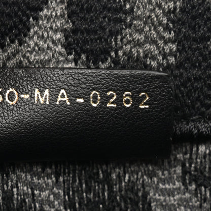 Canvas Mizza Embroidered Large Leopard Book Tote Grey