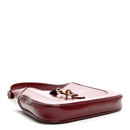 Patent Calfskin Small Jackie Shoulder Bag Rosso