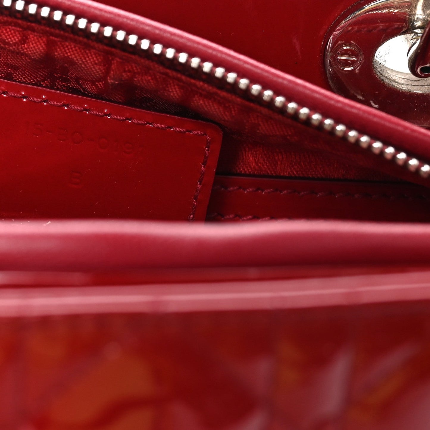 Patent Cannage Medium Lady Dior Burgundy Red