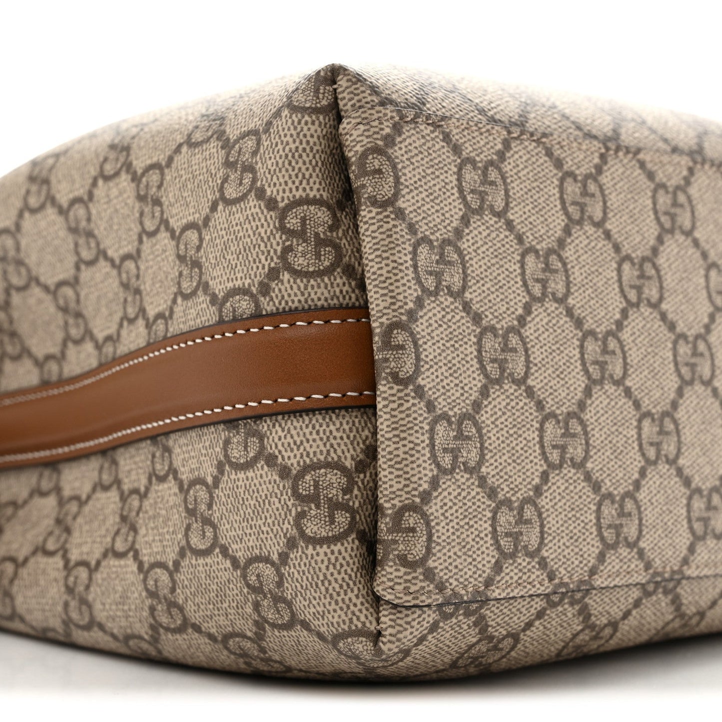 GG Supreme Monogram Emblem Small Shoulder Bag Beige Ebony Sundial