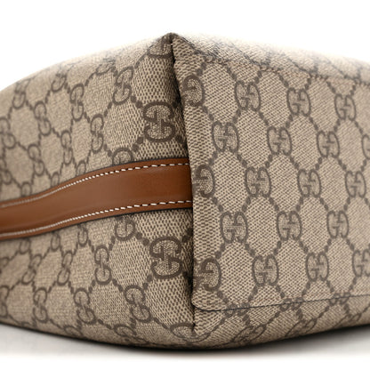 GG Supreme Monogram Emblem Small Shoulder Bag Beige Ebony Sundial