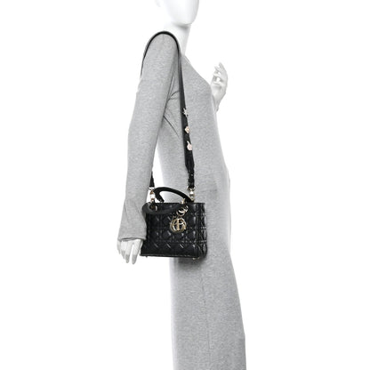 Lambskin Cannage Small My ABCDior Lady Dior Black