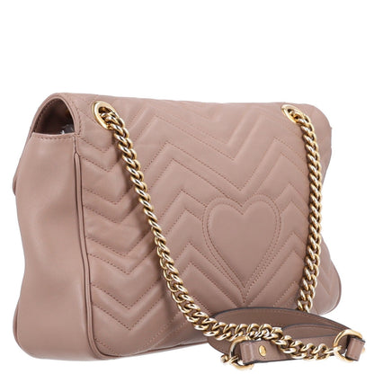 Calfskin Matelasse Medium GG Marmont Shoulder Bag Porcelain Rose