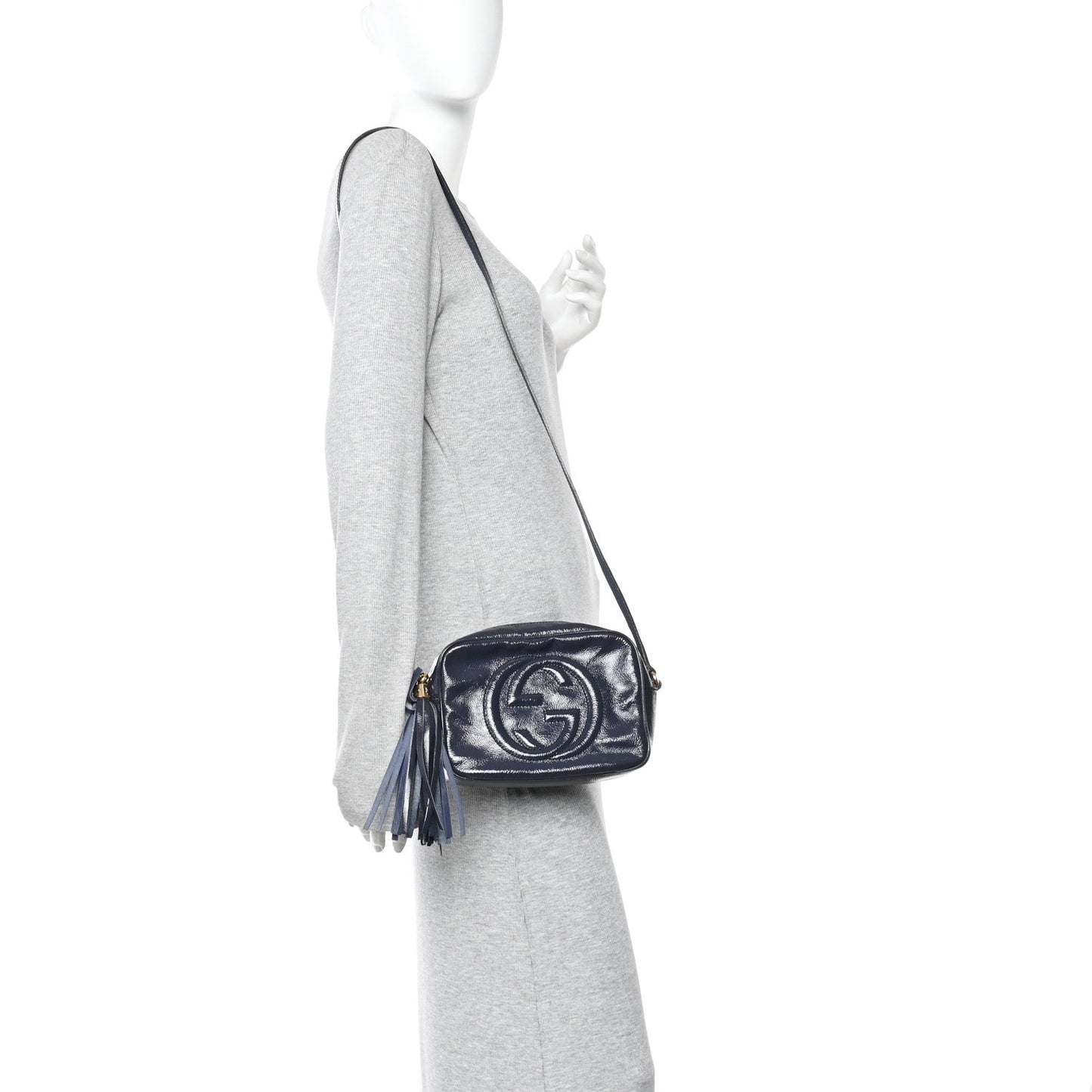 Vernice Naplack Small Soho Disco Bag Uniform Blue