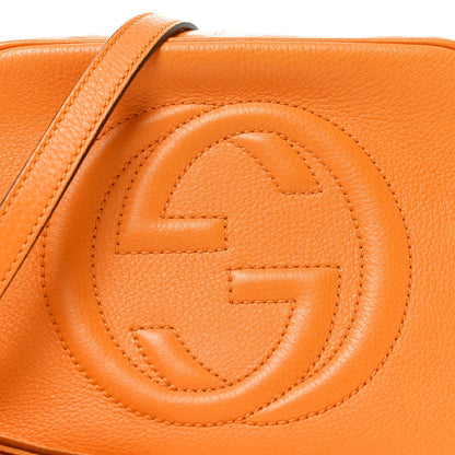 Pebbled Calfskin Small Soho Disco Bag Curcuma