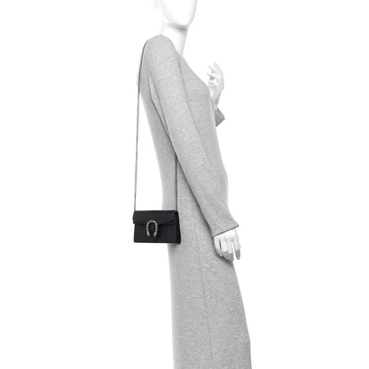 Calfskin Super Mini Dionysus Shoulder Bag Black
