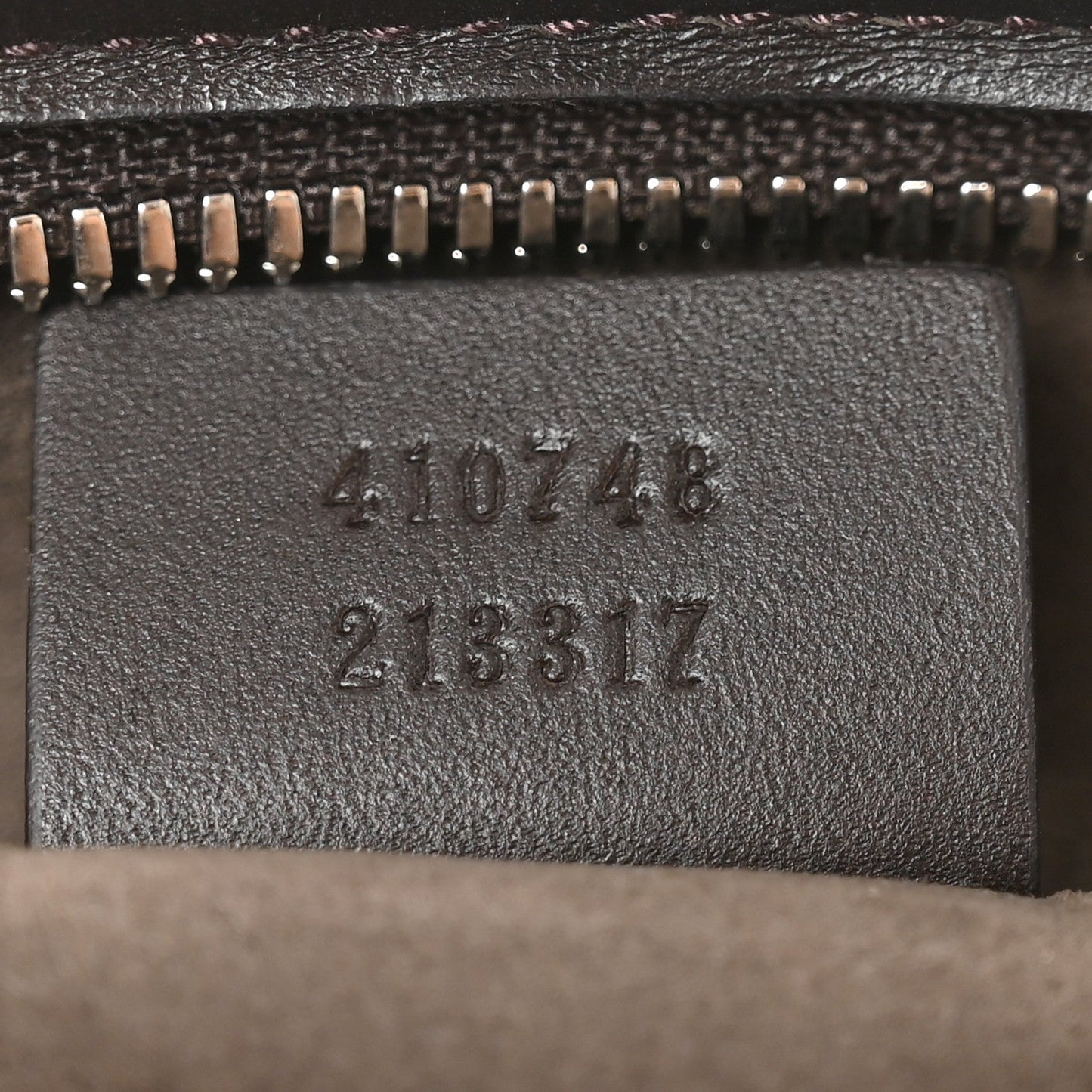 GG Supreme Monogram Medium Zippered Tote Dark Brown