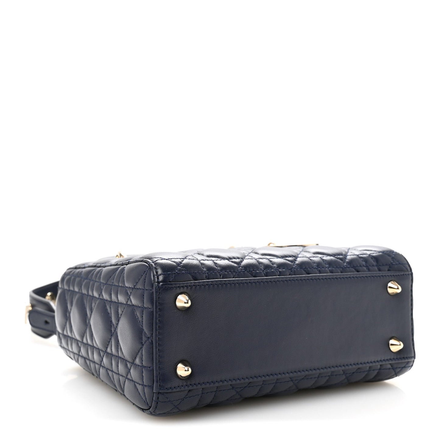 Lambskin Cannage Small Lucky Badges My Lady Dior Navy