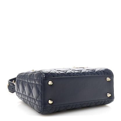 Lambskin Cannage Small Lucky Badges My Lady Dior Navy