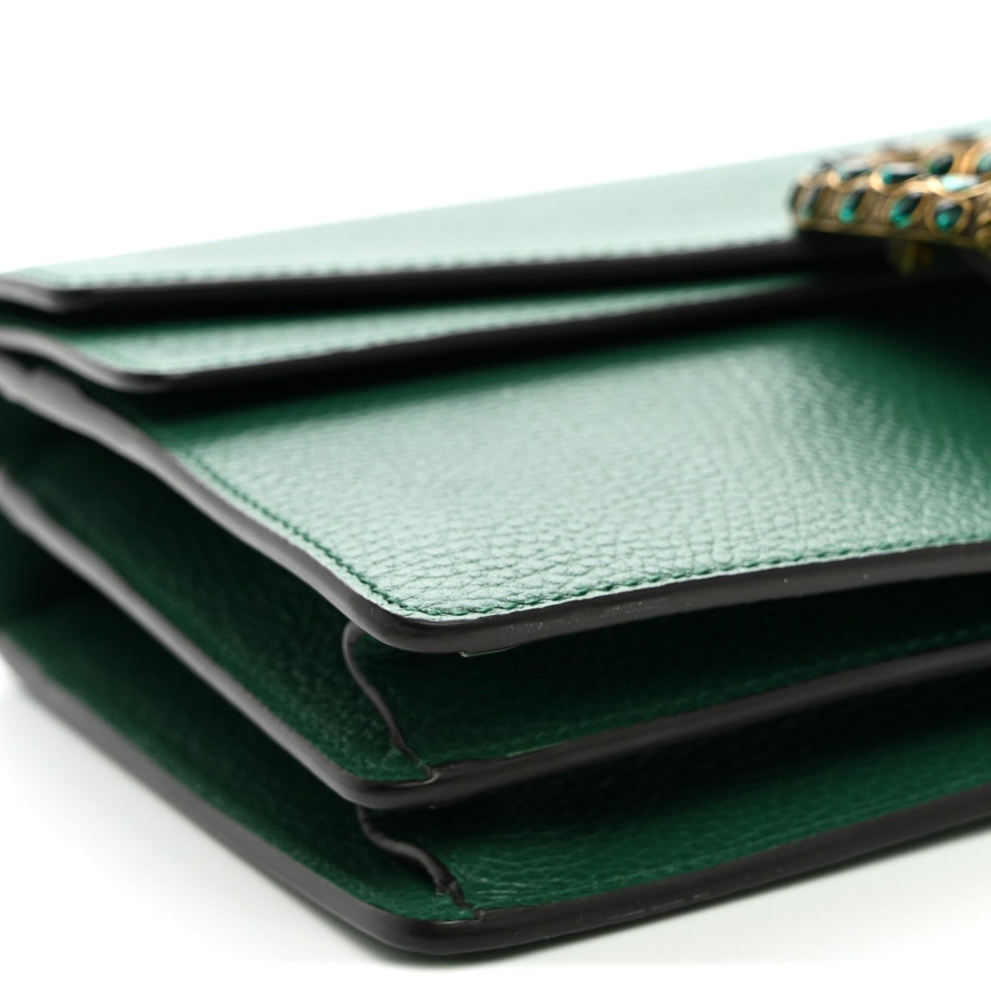 Pebbled Calfskin Small Dionysus Shoulder Bag Emerald