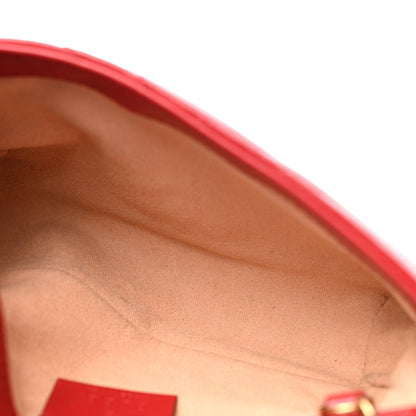 Calfskin Matelasse Super Mini GG Marmont Shoulder Bag Hibiscus Red