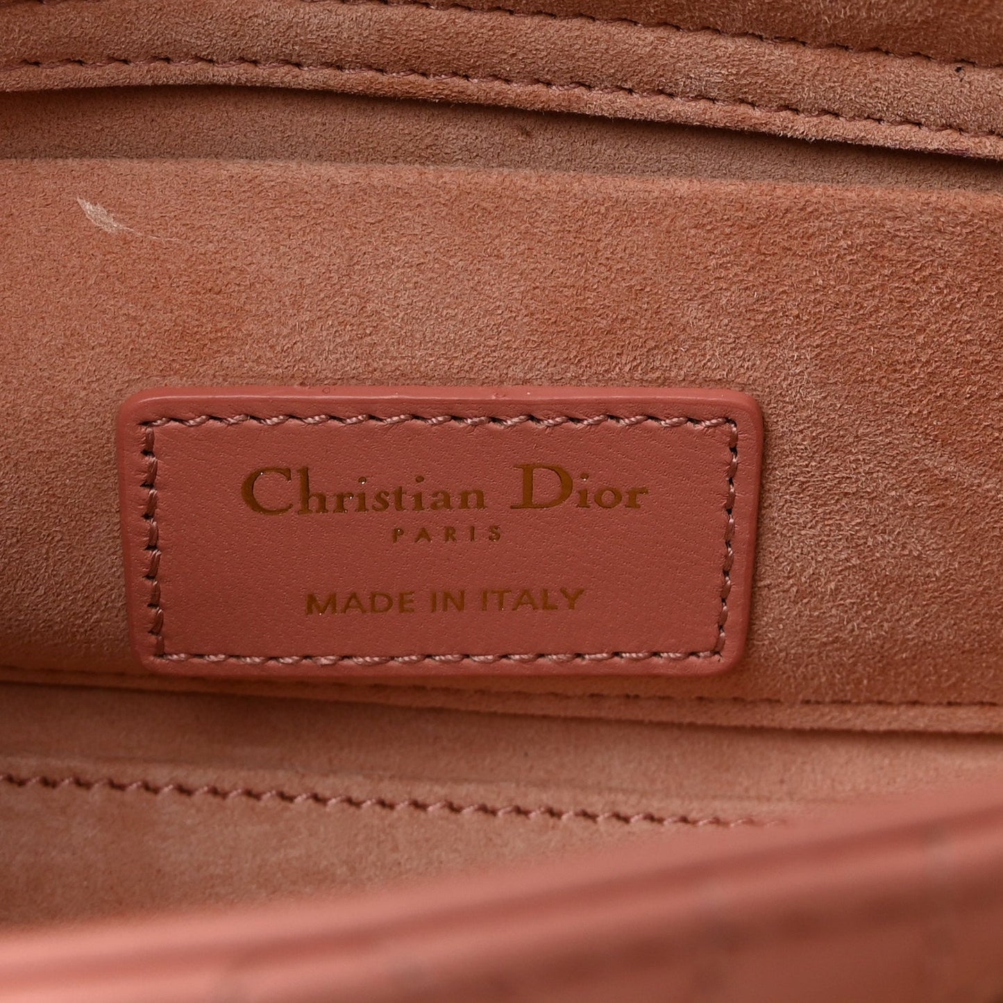 Lambskin Cannage Small Lady D-Joy Light Pink